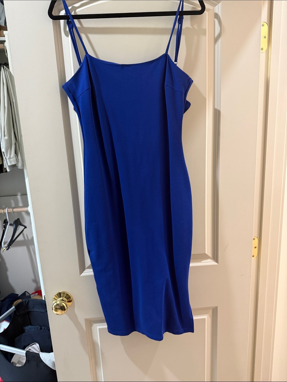 Lulus Sleek Royal Blue Slip Midi Dress